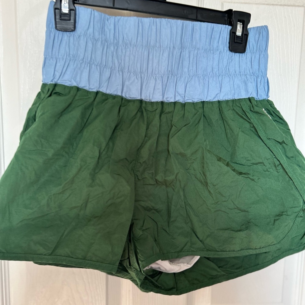 Green and Blue Women's Shorts